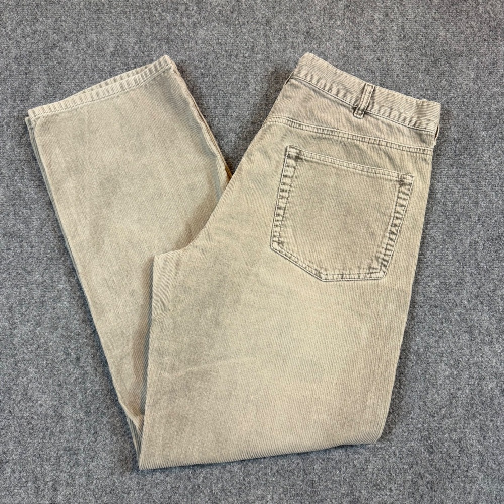 Calvin Klein Jeans Mens 36 Tan Corduroy Straight Leg Cotton Pants Khaki